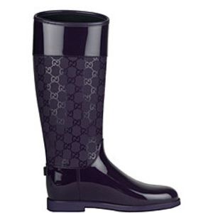 Black Gucci Rain Boots